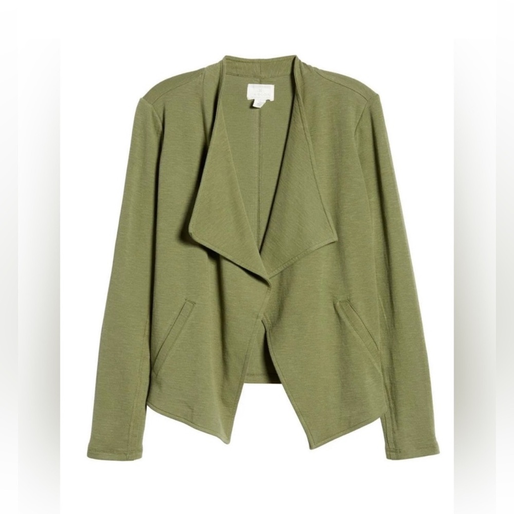 Caslon Lime Green Open front Cardigan XS